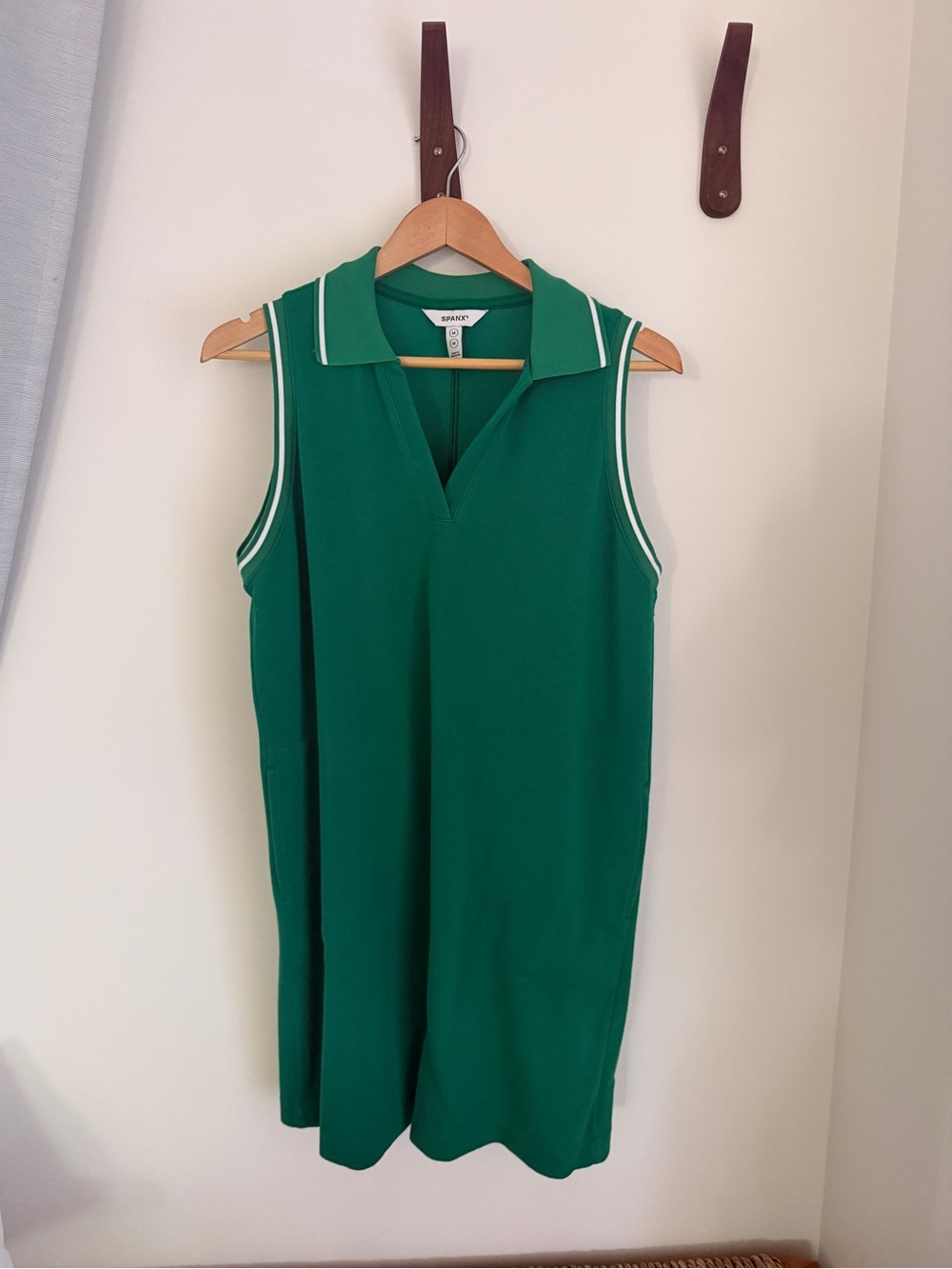 SPANX AirPiqué Green Sleeveless Polo Golf Dress M